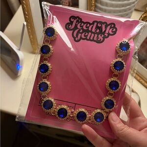 Feed Me Gems Blue Sapphire Queen Necklace